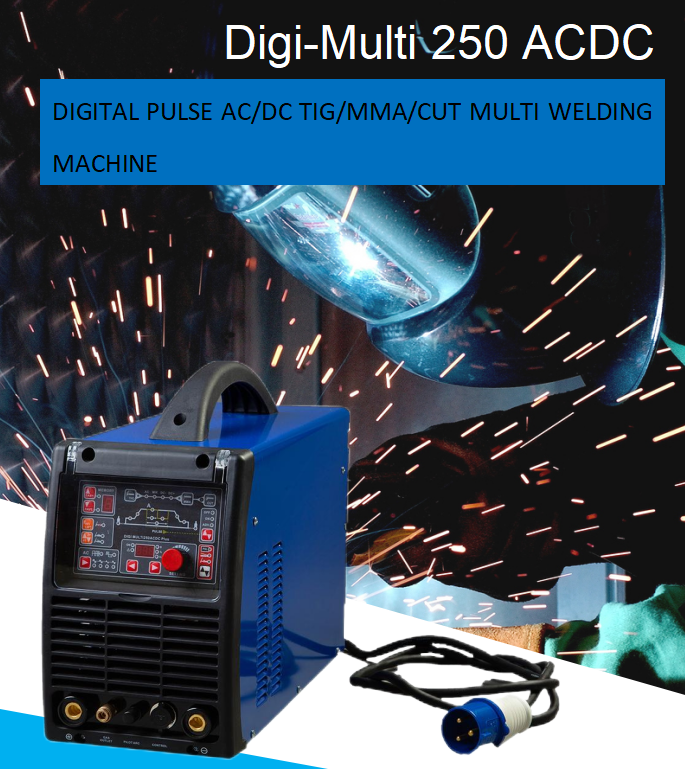 Sing Phase Heavy Duty IGBT Multi Function 3IN1 250A AC DC TIG CUT MMA Welders Air Plasma Cutters With Advanced Wave Selection