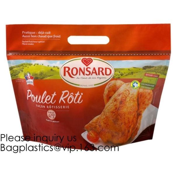Kraft-Paper-Roast-Chicken-Bag Roast Chicken Food Package Food Packing Bag Custom Food Packing,Hot Deli Bag Chicken Stand
