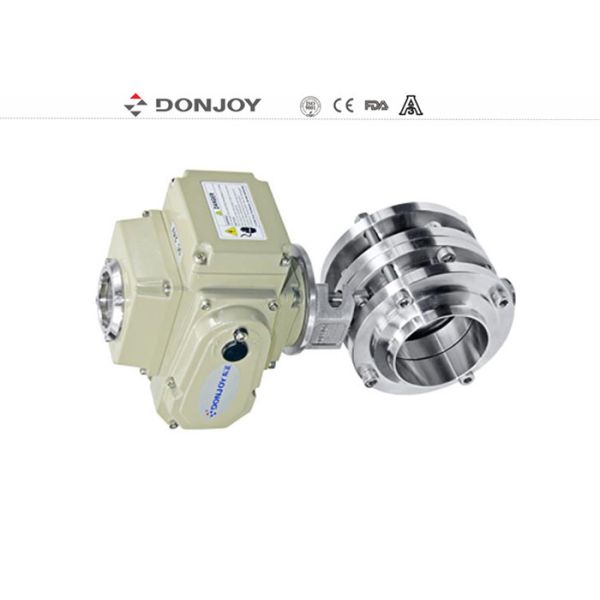 Hygenic SS304 316L Active Output AC220V Butterfly Valves