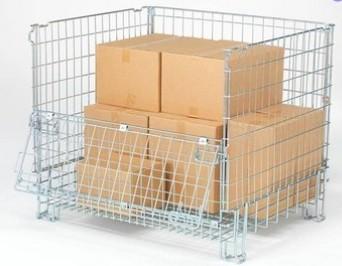 Galvanized Metal Storage Cage / Stackable Storage Gitterbox SC-PEN-002