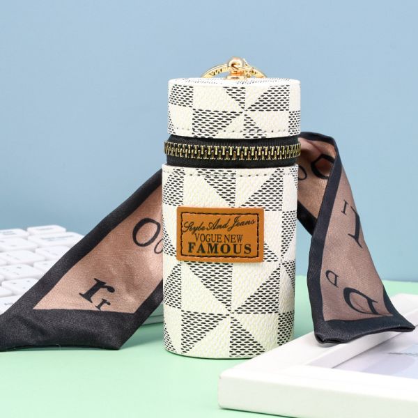 2024 Новый геометрический контраст цвет компактный сумка монета сумка подвеска наушники сумка рот красный конверт мини-ключевая сумка