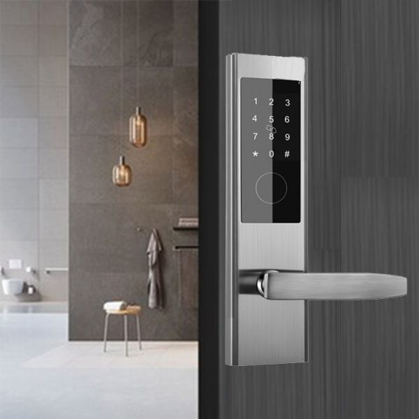Verrouillage Bluetooth Electronic Intelligent Front Door Lock Ss304 Black