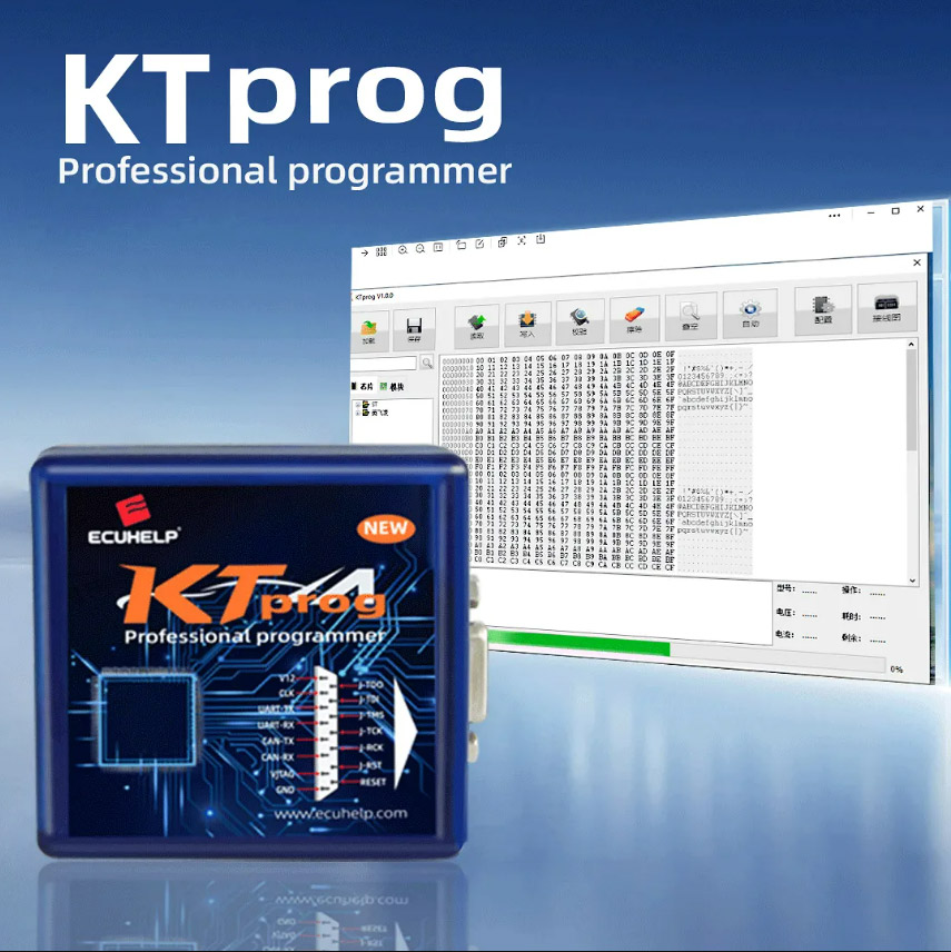 ECUHELP KTprog Chip Programmer, Read and Write ST10F275/ Infineon TC265D/ TC275T/ TC277 OBD2 ECU Programmer Tool