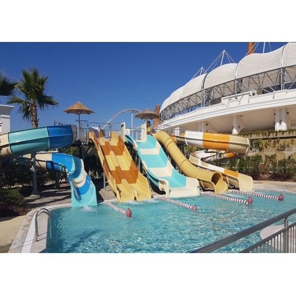 Commercial Water Park Equipment Family Water Slide 1 Year Warranty