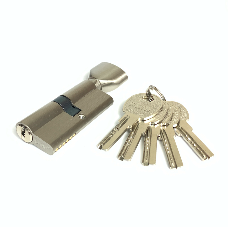 Zinc Alloy 70mm Euro Cylinder Customized Single Cylinder Lock With Brass Core