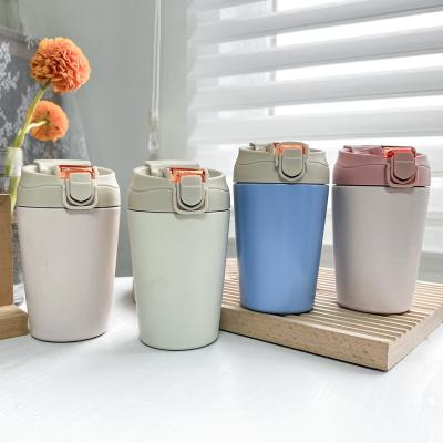 New Flip Lid Internet-pop Cup Compact And Convenient Insulated Water Cup And Straw