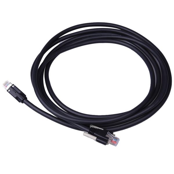 High Flexible Gigabit Ethernet Cable Black Color For Industrial Camera 5m