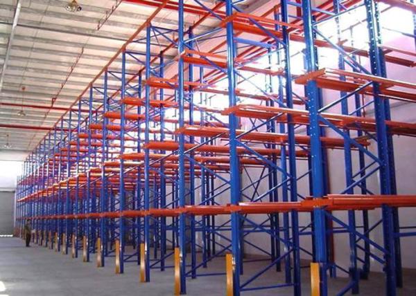 Steel Q235 Drive In Pallet Racking Custom Industrial Rack Shelving