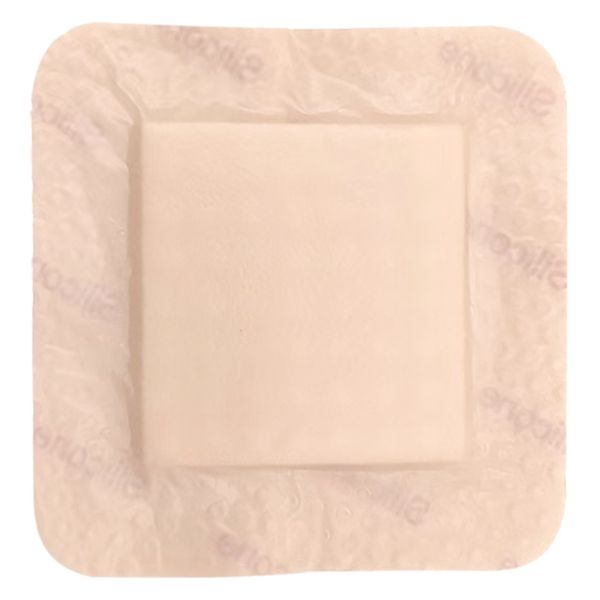 Self Adhesive Silicone Foam Dressing With Border Wound Bandage Pad 12.5x12.5cm
