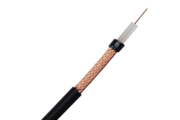23AWG Bare Copper Conductor RG59 B/U CCTV Coaxial Cable Solid PE 95% CCA Braid