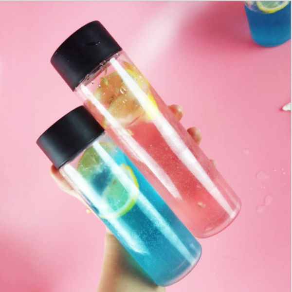 ANIMAL DOMÉSTICO transparente Juice Bottle With Screw Cap plástico de 550ml 29oz