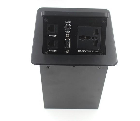 Electrical Pop Up Mains Sockets Silver Panel 250 Voltage Max CE Certificate
