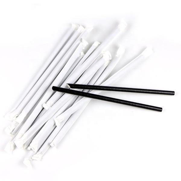 Paper Box Packed Food Grade Straws for Bubble Tea Custom Logo Eco-Friendly Packaging
