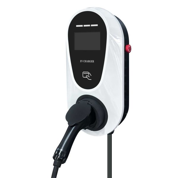 Chargeur de véhicule électrique à courant alternatif de 7 kW 32A câble de recharge GB/T courant de sortie réglable chargeur de voiture électrique portable avec écran numérique