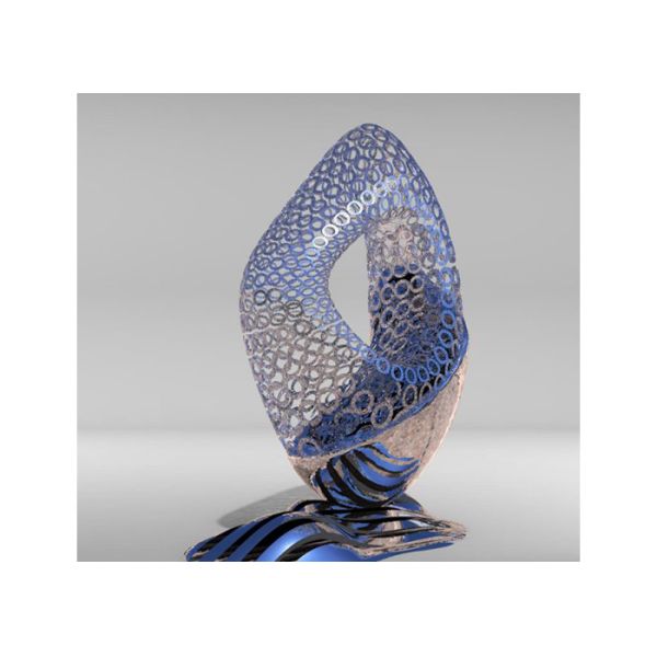 Внешний сад металла конспекта дизайна искусства ваяет скульптуру плода Яблока нержавеющей стали