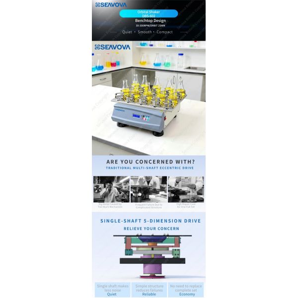500mlx15 250mlx25 Benchtop Orbital Shaker Senova Biotech Lab Shaker DBS-602