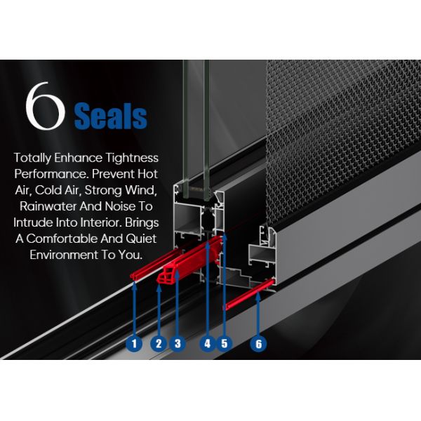 Thermal Break Structure Aluminium Casement Window With High Configuration