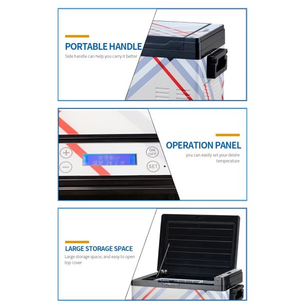 охладитель тележки высоты 389mm портативный, одиночный замораживатель холодильника зоны R134a 30l