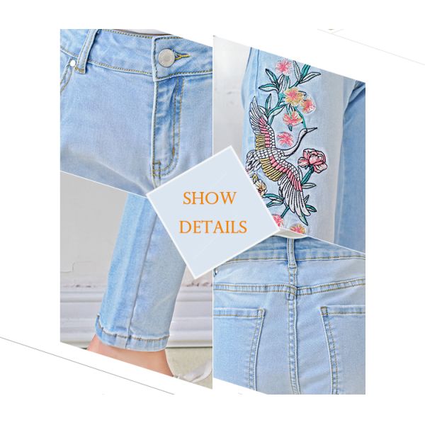 Skinny Fit Women Denim Skinny Jeans , Long Denim Pants For Young Ladies