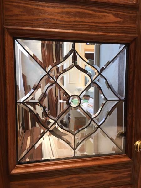 patina caming decorative bevel glass panel 1thickness made in China