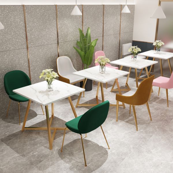Non Slip Modern Restaurant Dining Chairs With Metal Legs Multi Style Available