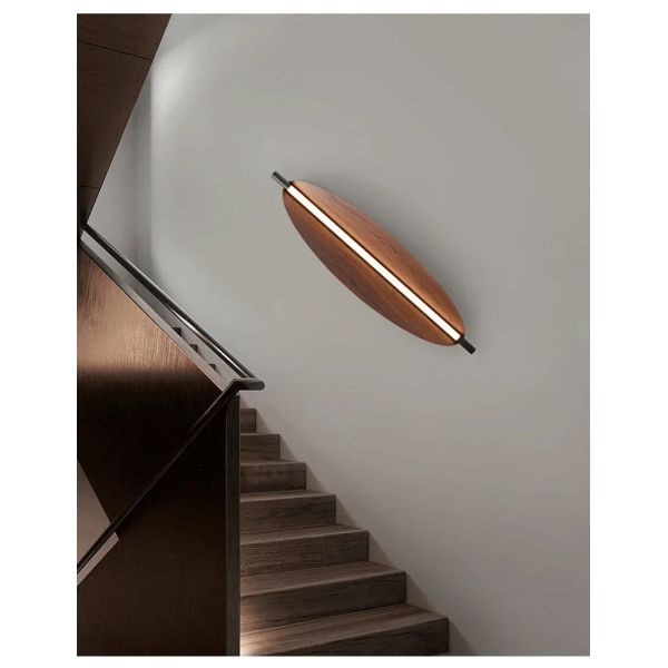Bedside Stairway Corridor LED Light Long Strip Japanese Wood Grain wall lamp (WH-VR-137)