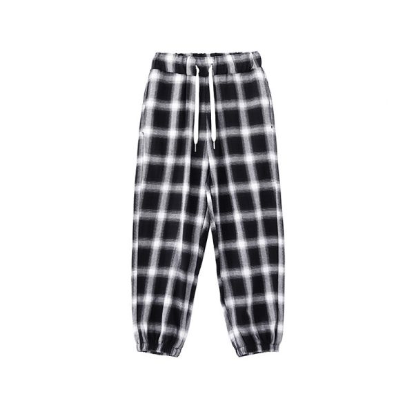 доказательства москита брюк шотландки 80cm до 110cm брюки мальчиков талии черно-белого эластичные