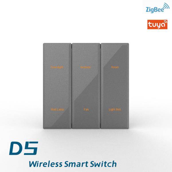Wireless Smart Zigbee 3.0 Wall Switch Tuya Protocol Glass Cover Scene Switch