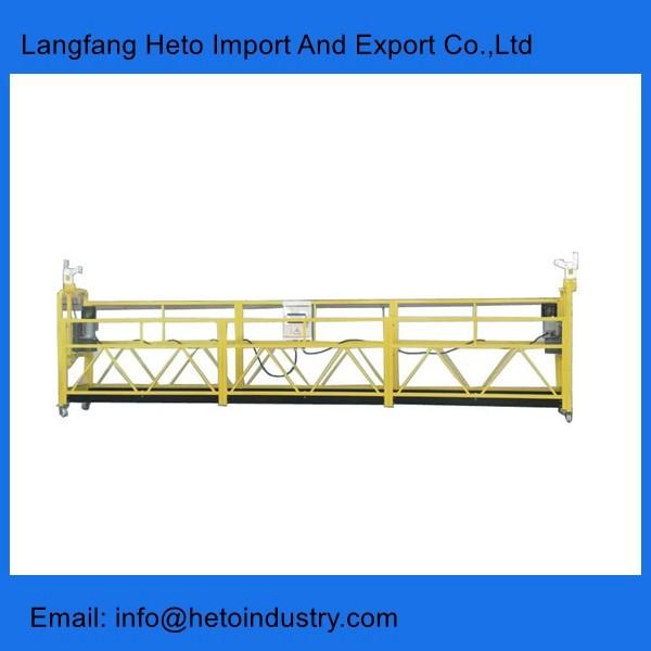 Building maintenance cleaning 6 meters 630kg yellow painting steel suspended platform