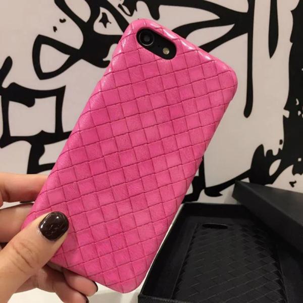 Hard PC&PU Simple High-grade Weave Pattern Skin Back Cover Cell Phone Case For iPhone 7 6s Plus