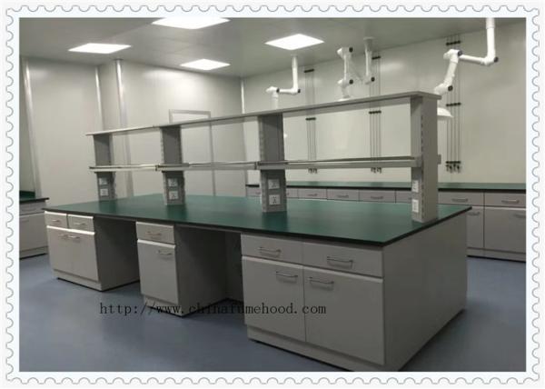 Customized Chemistry Lab Furniture / Laboratory Working Table With Water Cabinet