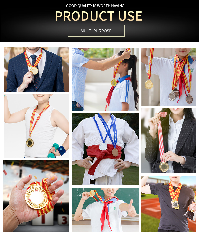 3D Custom Wrestling Medals , Karate Engraved Sports Medals With Ribbon