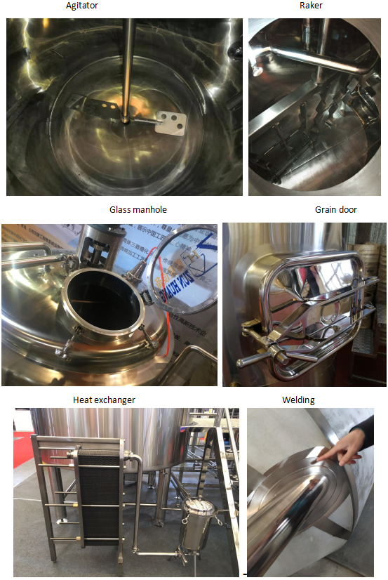 Stainless steel 500L beer brewing equipment micro brewery plant for sale
