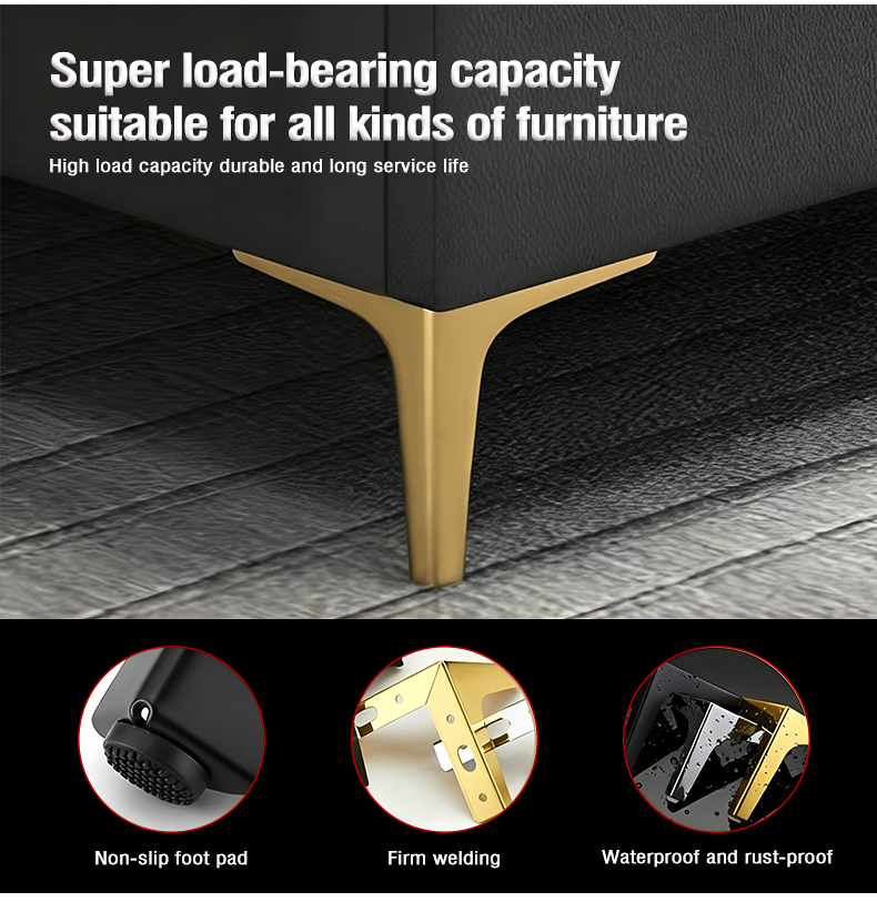 European Light Luxury Furniture Cabinet Metal Support Legs Sofa & Table Legs Furniture Support Feet