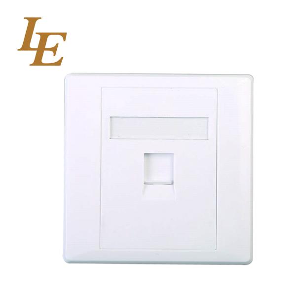 LE 86X86mm or 114x70mm 4 Port RJ45 ABS FacePlate for Telecommunication