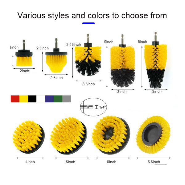 8 шт. оптом Электрические сверлачи Чистящие щетки для трещин Автомобильные моющие инструменты