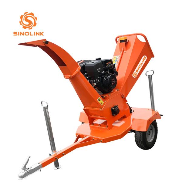 420cc Forest Wood Chipper On Trailer Petrol Engine 15hp 8-9cbm H