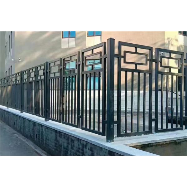 Wrought Iron Tubular Steel Fence Green Garrison Fencing Panels Spear Top Picket