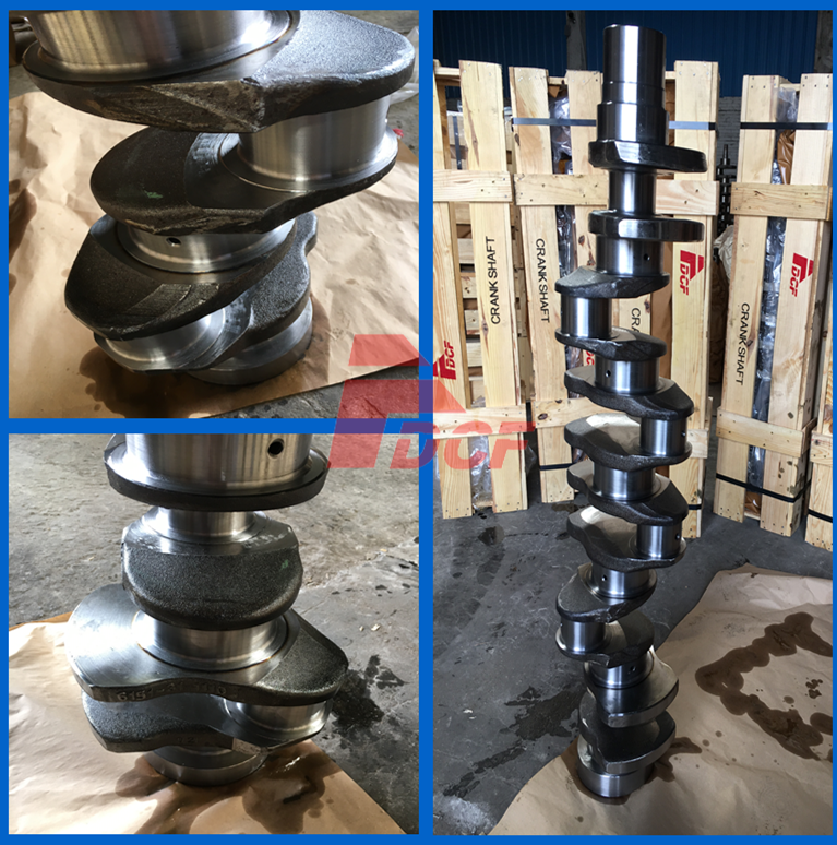 6D125 Diesel Engine Crankshaft  6151 - 31 - 1110 For Komatsu Excavator Parts