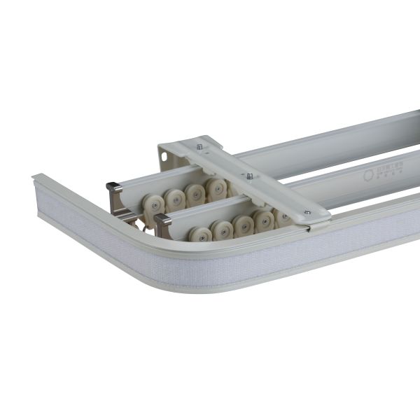 Ready ship wall mounted aluminum railings magic tape curtain track rail for curtains pocket