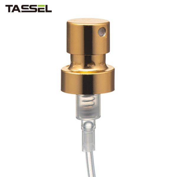 Friso no tampão de alumínio 11mm 12mm 14mm 15mm 0.08ml do ouro brilhante do pulverizador da névoa do perfume