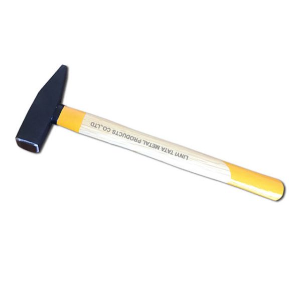Machinist's hammer with wooden handle