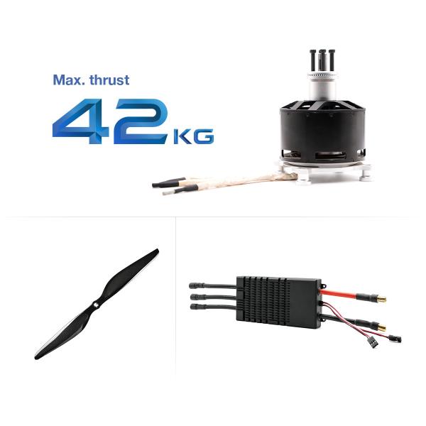 Moteur BLDC 12090, poussée de 42KG, 9KW pour drones de levage lourd