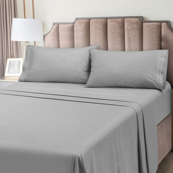 Microfiber Embroidered Sheets Set for 16