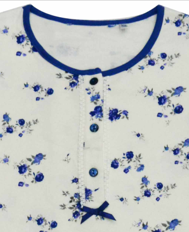 100% Cotton Interlock Ladies Night Dresses Sleepwear European Design Anti Wrinkle