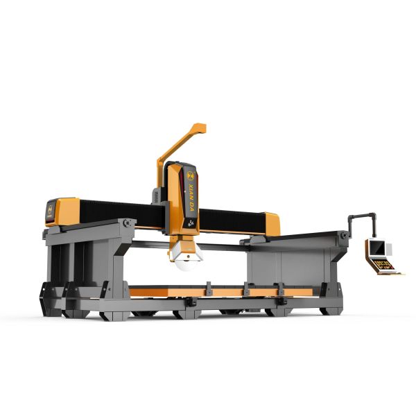 Automatic Smart Monoblock 5 Axis CNC Bridge Saw Cutting Machine for Granite Marble Quartz with 3400*2000*180mm Max Processing Size 15kw Motor 380V Power
