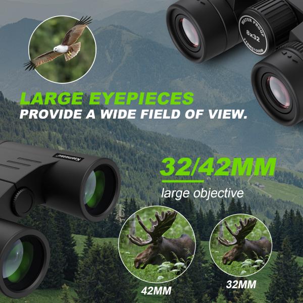 G 10x42 binoculares de alta potencia para visualización a larga distancia