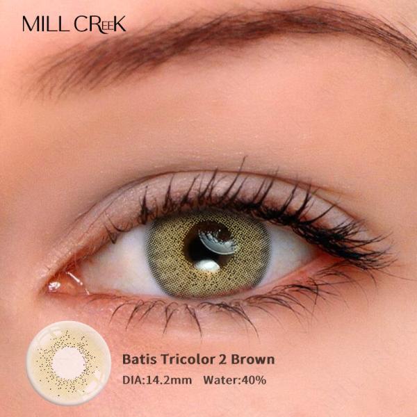 14mm Natural Colored Hyperopia Hazel Green Contact Lenses For Black Eyes