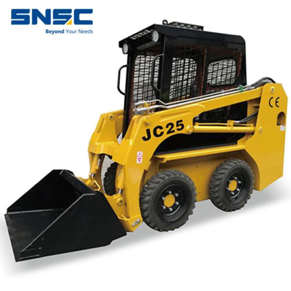 Mini Minicargador JC 25 de 500 kg, carregador de direção para manobração fácil em espaços apertados