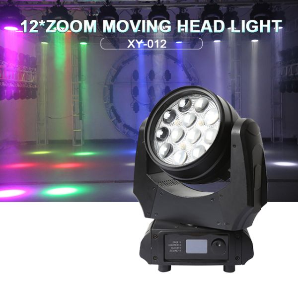 Led Wash Par 4In1 12X10W Zoom Rgbw Led Wash Moving Head Light для дискотеки